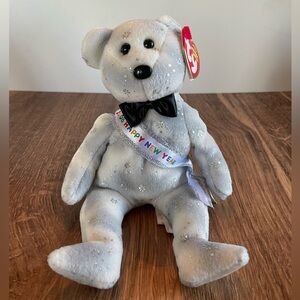 3 FOR $25: Authentic TY Beanie Babies New Year 2008 the Bear, 2007. NWT
